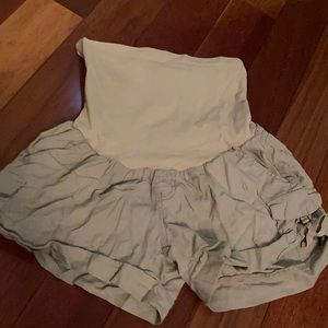 Motherhood Maternity Short Kahki Maternity Shorts!